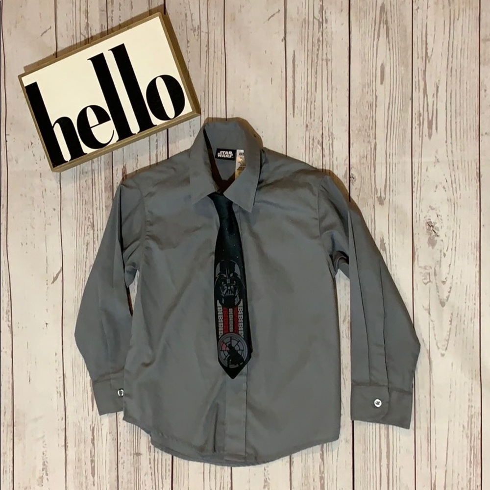 Boys Star Wars shirt and tie size 4/5